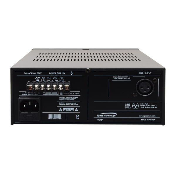 Speco PVL15A 15W RMS PA Amplifier