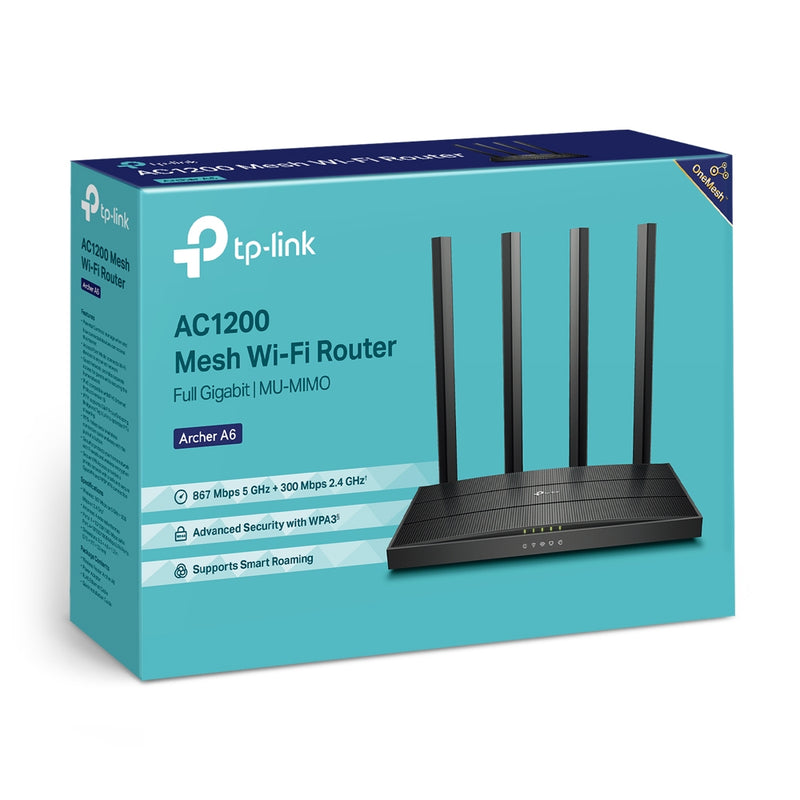 TP-Link Archer A6_V3 AC1200 Wireless MU-MIMO Gigabit Router
