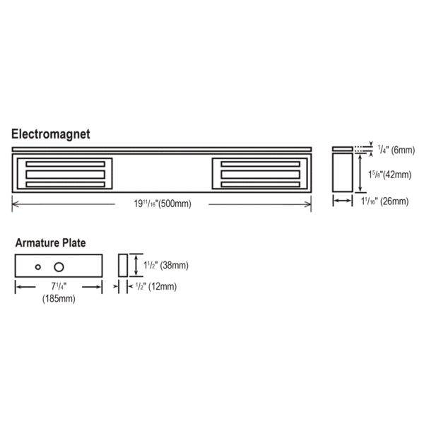 Seco-Larm E-941DA-600Q 600-lb Electromagnetic Lock, Double-Door, UL Listed
