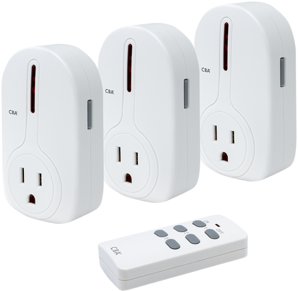 Seco-Larm LS-313A-14Q Wireless Outlet Controller – 3 Wireless Outlets, 1 Remote