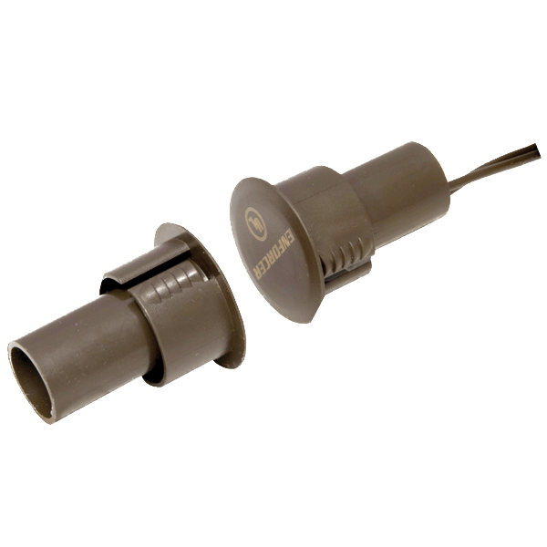 Seco-Larm SM-4105-LQ/B 3/4″ Steel-Door Recessed-Mount Magnetic Contact – Brown, 1″ (25mm) Gap, Closed loop, UL Listed, Pack of 10