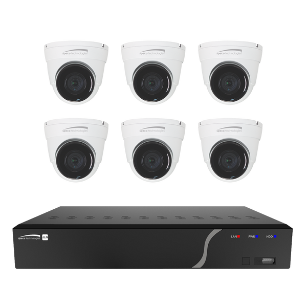 Speco ZIPK8N2 8 Channel Surveillance Kit with Six 5MP IP Cameras, 2TB