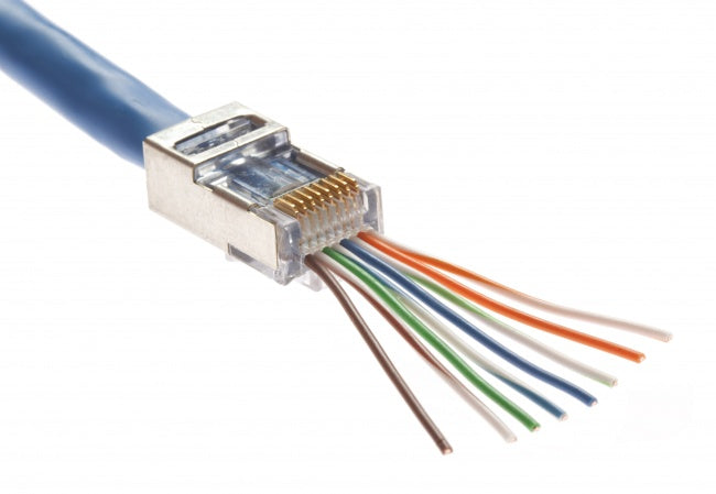 Platinum Tools 202020J EZ-RJ45 STP Cat5e/6 Connector Int. Ground. 50/Jar