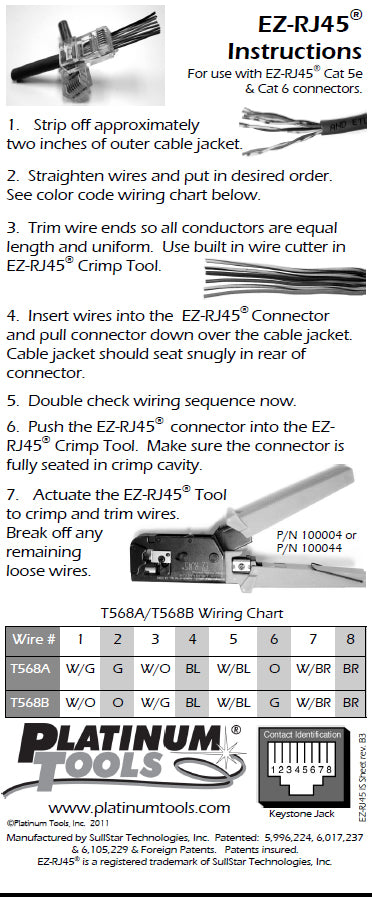 Platinum Tools 100004BL EZ-RJ45® Crimp Tool Replacement Trimming Blade for EZ-RJ45® Cavity, 2 Pack