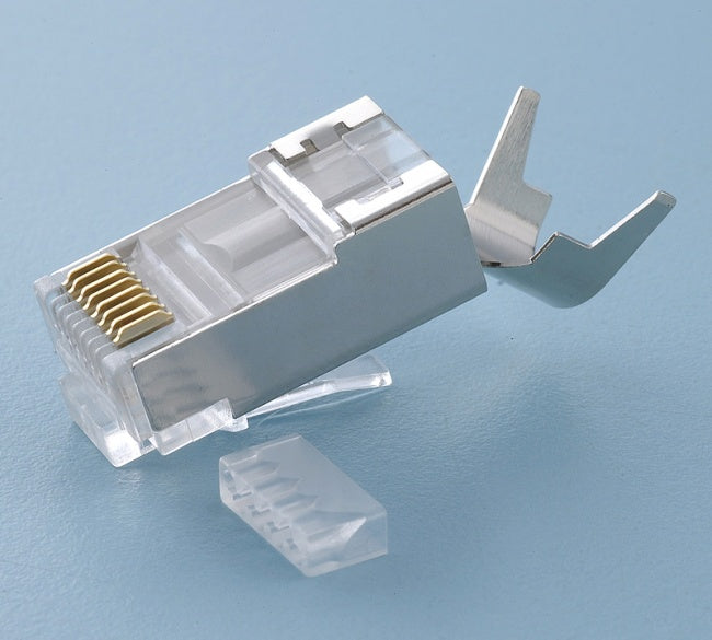 Platinum Tools 106193C RJ45 CAT6A 10 Gig Shielded Connector, w/Liner, Solid 3-Prong. 10/Clamshell.