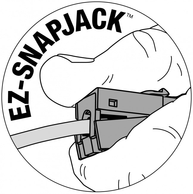 Platinum Tools 706BL-1 EZ-SnapJack Cat6 Blue, Bulk Bag 1 EA