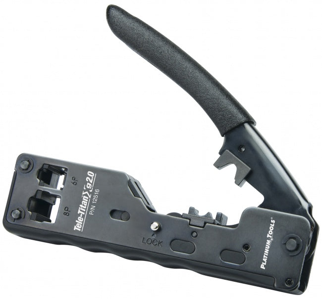 Platinum Tools 12517C Tele-TitanXg 2.0 CAT6A/10Gig Combo 10-Pack (Tool and 10 CAT6a connectors)