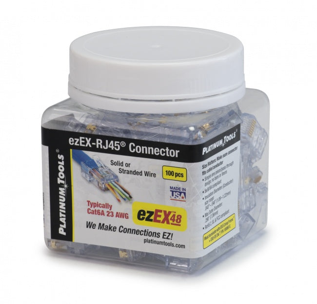 Platinum Tools 202048J ezEX48 Connector. 100/Jar