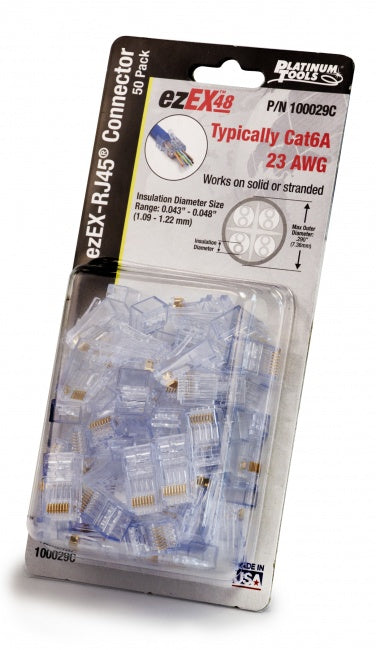 Platinum Tools 202048J ezEX48 Connector. 100/Jar