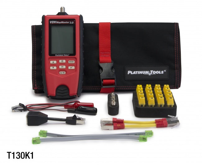 Platinum Tools T130K5 VDV MapMaster 3.0 Network & Coax Cable Tester Field Kit w/ Durable Case