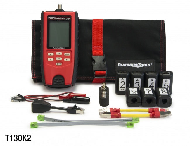 Platinum Tools T130K4 VDV MapMaster 3.0 Network & Coax Cable Mapping Field Kit w/ Durable Case