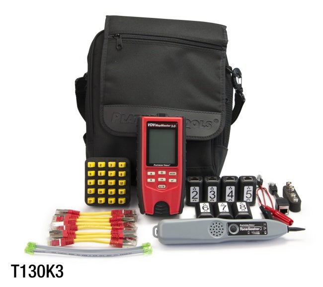 Platinum Tools T130K5 VDV MapMaster 3.0 Network & Coax Cable Tester Field Kit w/ Durable Case