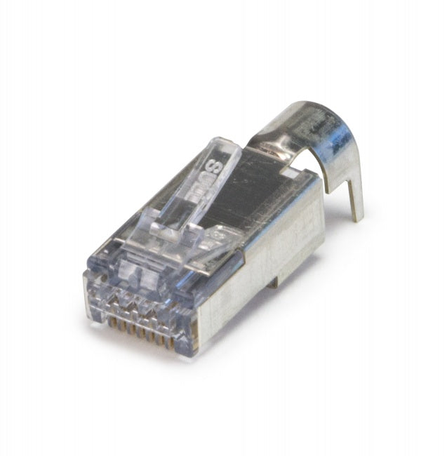 Platinum Tools 100027C ezEX™48 Shielded CAT6A Connector, External Ground, 25/Clamshell.