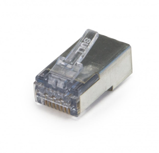 Platinum Tools 100024C ezEX™44 Shielded CAT6 Connector, Internal Ground, 25/Clamshell.