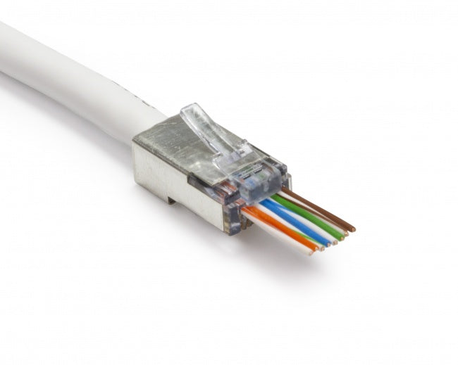 Platinum Tools 202020J EZ-RJ45 STP Cat5e/6 Connector Int. Ground. 50/Jar