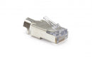Platinum Tools 105022 EZ-RJ45 STP Cat5e/6 Connector Ext. Ground. 100/Bulk