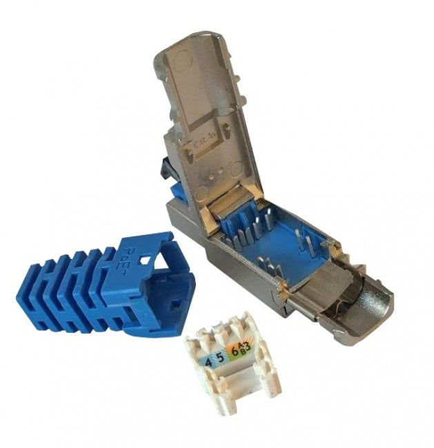 Platinum Tools 106251C PoE+ 10Gig Shielded RJ45 Field Plug. 2/Clamshell