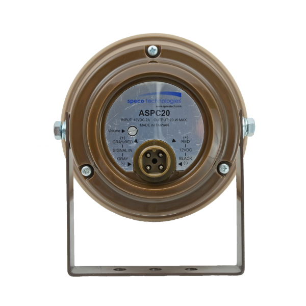 Speco ASPC20 20W 6″ Weatherproof Amplified PA Speaker