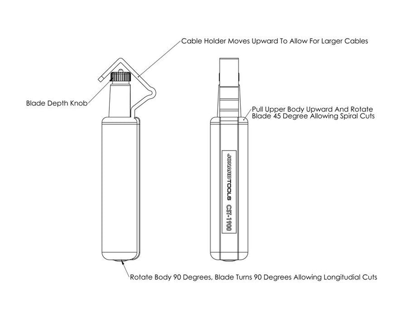 Jonard Tools CST-1900 Round Cable Strip & Ring Tool