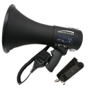 Speco ER390UMB 20 Watt Deluxe Megaphone with Siren, USB Recording & External Mic- Matte Black