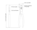 Jonard Tools JIC-2288 High Leverage Diagonal Cutting Pliers, 8"