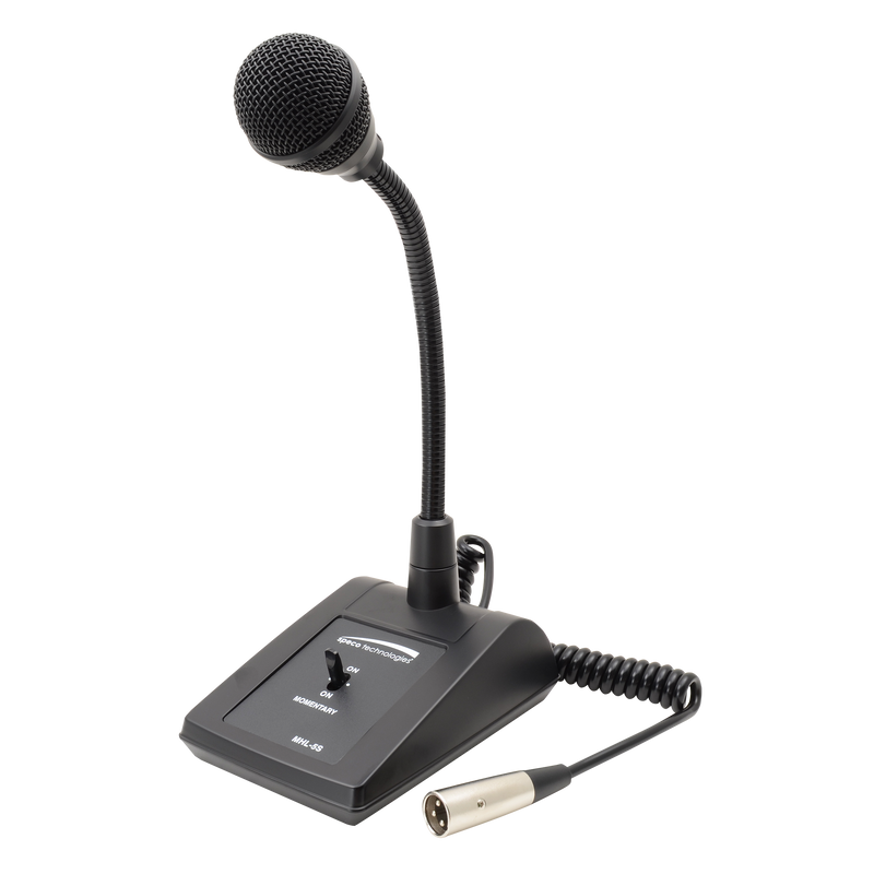 Speco MHL5S Gooseneck Adjustable Desktop Microphone