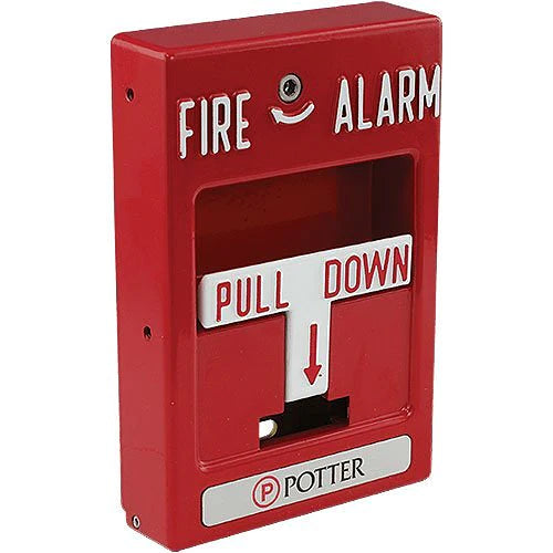 Potter RMS-1T-WP Pull Station, Single Action, Weatherproof Hex Reset
