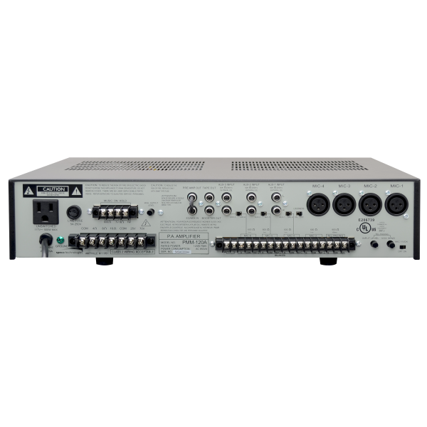 Speco PMM120A 120W PA Mixer Power Amplifier with 6 Inputs