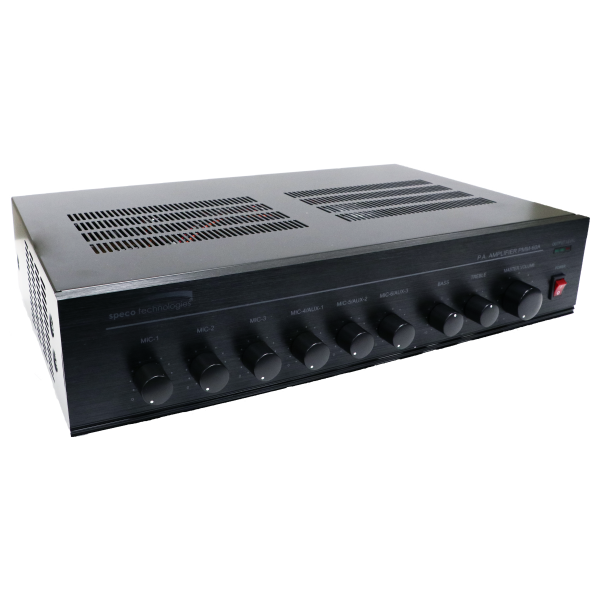 Speco PMM60A 60W PA Mixer Power Amplifier with 6 Inputs