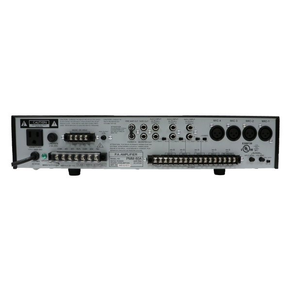 Speco PMM60A 60W PA Mixer Power Amplifier with 6 Inputs