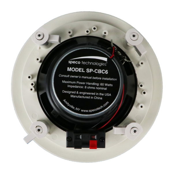 Speco SPCBC6 6.5″ Compression Molded PP Cone In-Ceiling Speaker (Pair)