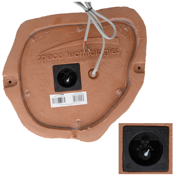 Speco SPRK65CBT 70V/25V Brown Rock Speaker w/ (30W/15W/7.5W/3.75W & 8ohm)