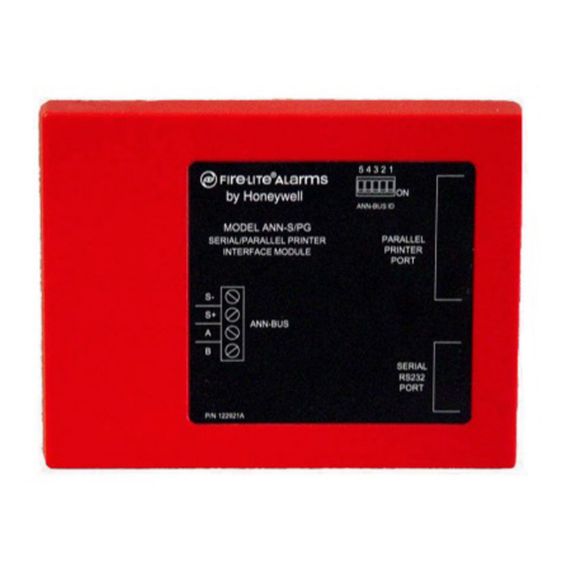 Silent Knight ANN-S/PG Serial/Parallel Printer Interface Module