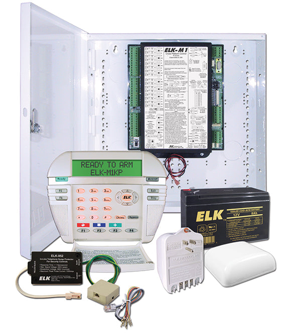 ELK Products ELK-M1GSYS4 M1 Gold Kit with Enclosure and M1KP Keypad