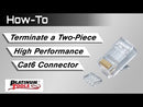 Platinum Tools 106188J Standard CAT6, 2 Piece High Performance - Round-Solid 3-Prong, 100pc Jar
