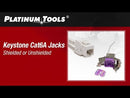 Platinum Tools 751-1 Keystone Cat6A Jack, Shielded, Tooless. 1/Bag