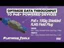 Platinum Tools 106251C PoE+ 10Gig Shielded RJ45 Field Plug. 2/Clamshell