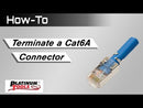 Platinum Tools 106192C RJ45 CAT6A 10 Gig Shielded Connector, w/Liner, Solid 3-Prong. 50/Clamshell.