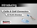 Platinum Tools 100022 EZ-RJ45 STP Cat5e/6 Connector Ext. Ground. 50/Bag