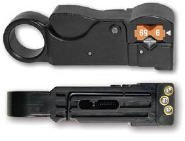 Platinum Tools 15034C 3 Level Coaxial Cable Stripper for RG-59/62/6/6 Quad