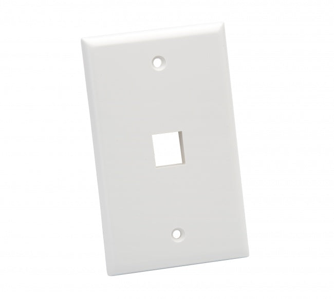 Platinum Tools 601WH-25 Standard Wall Plate, 1 Port, White