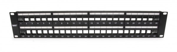 Platinum Tools 643-48U Unloaded Patch Panel, 48 Port, Unshielded