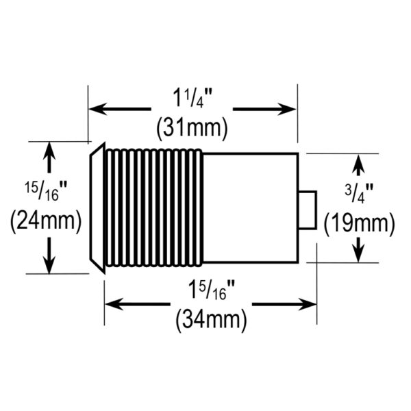 Seco-Larm CS-PD419-PQ Infrared Proximity Sensor – 19mm, Stainless steel