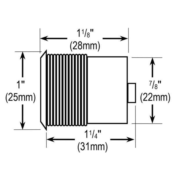 Seco-Larm CS-PD422-PQ Infrared Proximity Sensor – 22mm, Stainless steel, Pack of 5