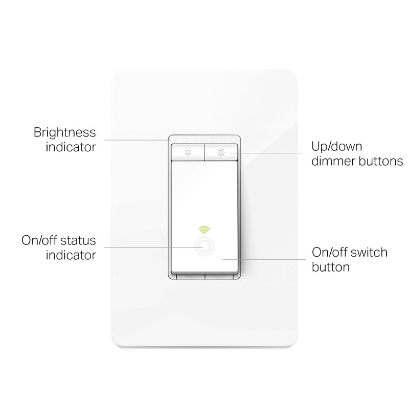 TP-Link HS220 Smart Wi-Fi Light Switch, Dimmer
