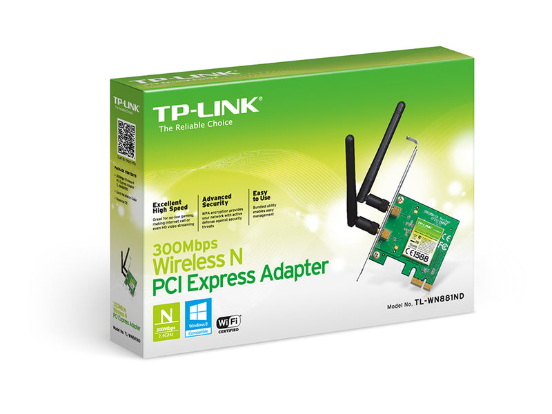 TP-Link TL-WN881ND 300Mbps Wireless N PCI Express Adapter