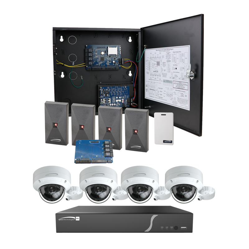 Speco ACKIT2VIDB 4 Door Access Control System & Video Integrated System