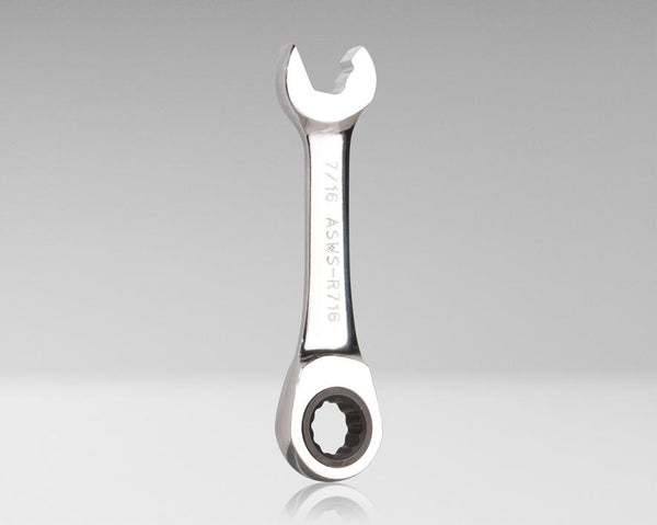 Ratcheting Stubby Speed Wrench, 7/16"
