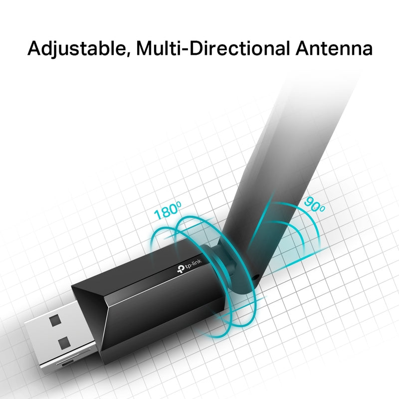 TP-Link Archer T2U Plus AC600 High Gain Wireless Dual Band USB Adapter