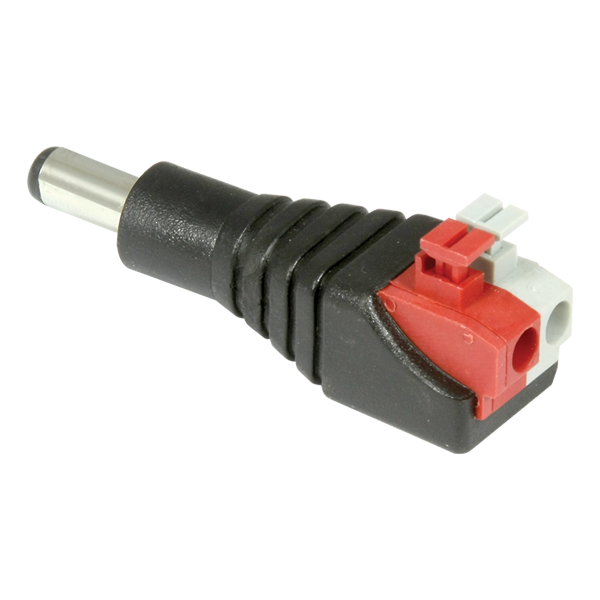 Seco-Larm CA-161P 2.1mm DC Plug-to-Terminal Block (Screwless), Pack of 10